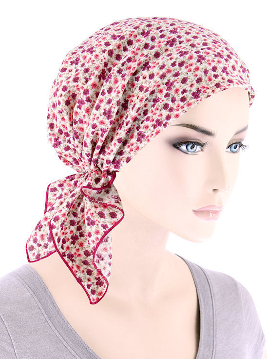 CE-BDNASCARF-924#The Shorty Scarf Pink Dainty Floral