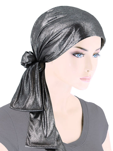 H149-BLACKFLORAL#Pleated Winter Hat Fleece Lined Black Floral