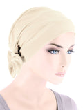 CKCB-IVORY#Cotton Cloche Bow Cap in Ivory