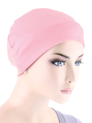 CE-CHEMOCAP-BABYPINK#Chemo Cap Buttery Soft in Baby Pink