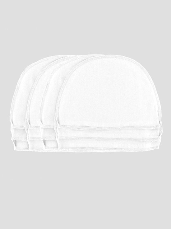 WL-WHITE12#Cotton Wig Liner in White 12 pc Pack