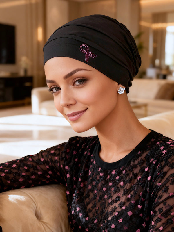 Scarf Sash Headband Head Wrap for Chemo Caps Cancer Hats – Turban