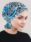 ABBEY-606#The Abbey Cap in Ruffle Blue Rose *Closeout/Final Sale*