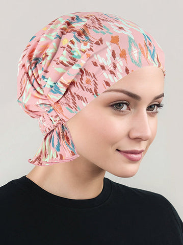 ABBEY-720#The Abbey Cap in Pink Tribal *Closeout/Final Sale*
