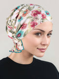 ABBEY-729PR#The Abbey Cap Dainty Spring Floral Pink Ribbon