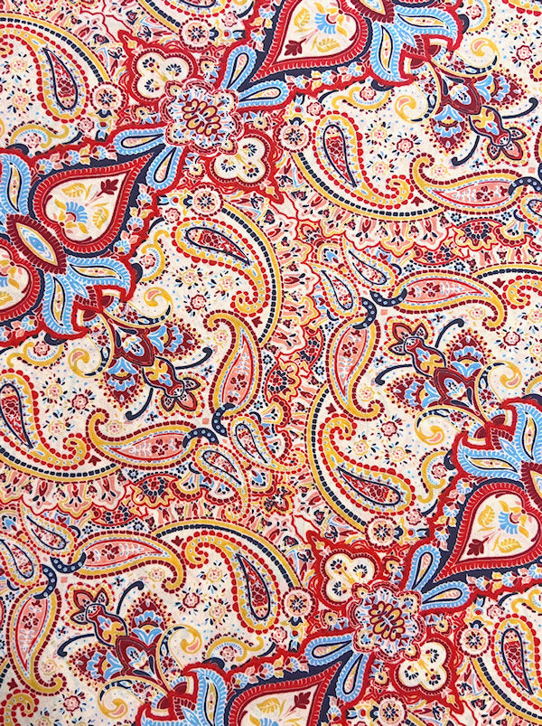 SHORTYSCARF-926#The Shorty Scarf Americana Red Paisley