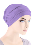 BBPCAP-LILAC#Lux Bamboo Pleated Cap in Lilac
