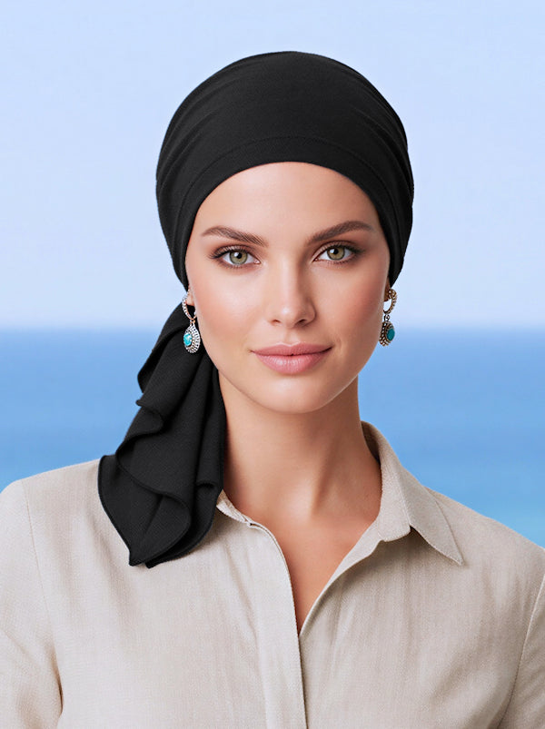 BELLA-680#The Bella Scarf Raven Black