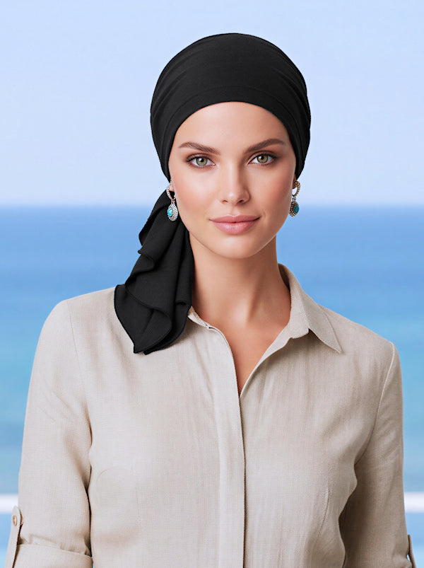 BELLA-680#The Bella Scarf Raven Black