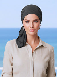 BELLA-681#The Bella Scarf Charcoal Gray