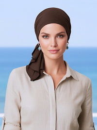BELLA-683#The Bella Scarf Chocolate Brown