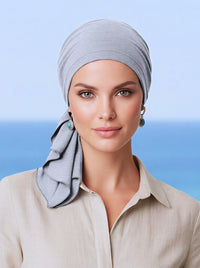 BELLA-732#The Bella Scarf Heather Gray