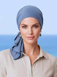 BELLA-733#The Bella Scarf Light Denim