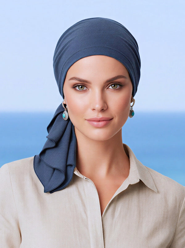 BELLA-734#The Bella Scarf Dark Denim