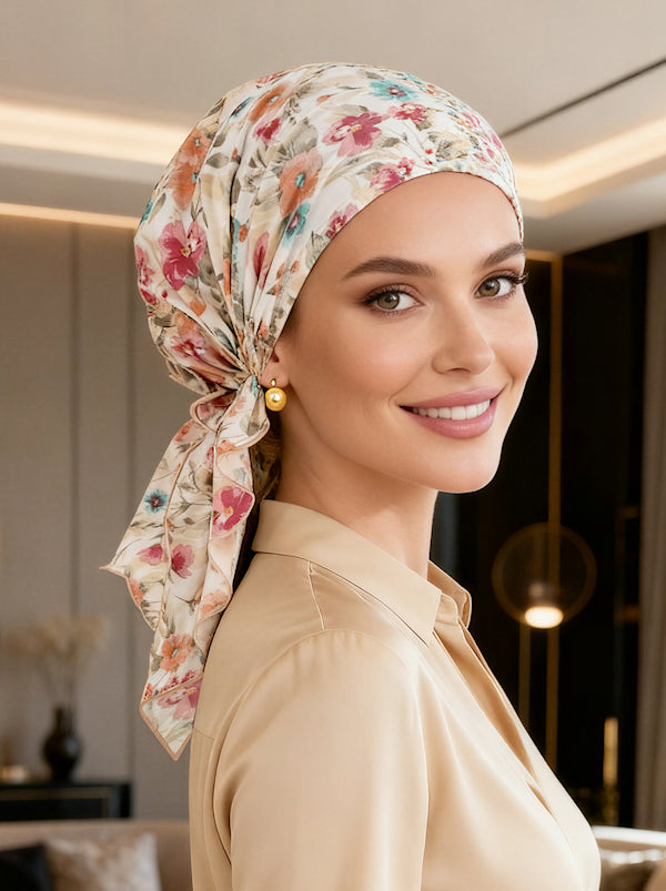 Chemo Cancer Hair loss Headwrap Scarves Pre tied for Women
