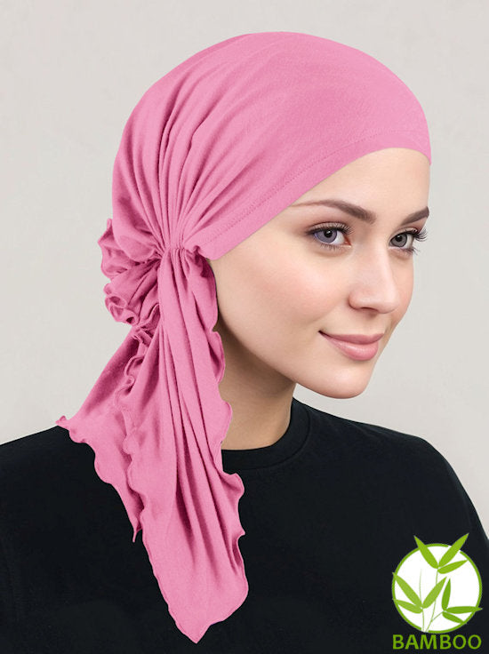 BELLA-BB-793#The Bella Scarf Bamboo Cashmere Pink