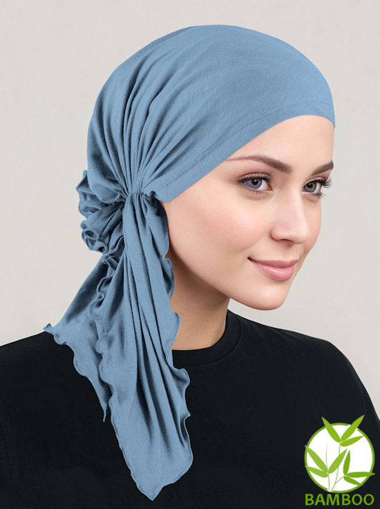 BELLA-BB-781#The Bella Scarf Bamboo Dusty Blue