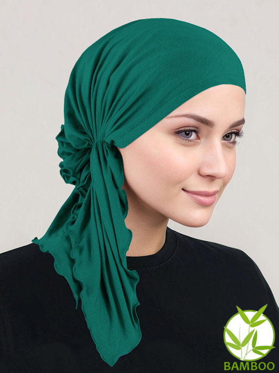BELLA-BB-794#The Bella Scarf Bamboo Emerald Green