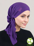BELLA-BB-807PR#The Bella Scarf Bamboo Purple Pink Ribbon