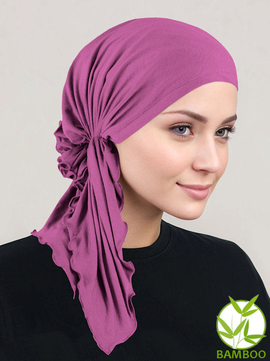 BELLA-BB-787#The Bella Scarf Bamboo Rose Pink
