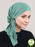 BELLA-BB-799PR#The Bella Scarf Bamboo Sage Green Pink Ribbon