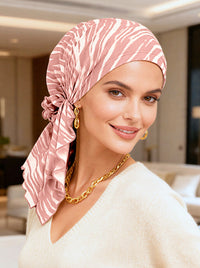 BELLA-844#The Bella Scarf Rose Watercolor Stripe