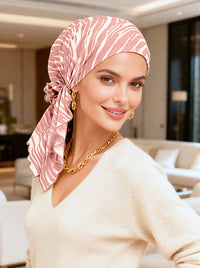 BELLA-844#The Bella Scarf Rose Watercolor Stripe