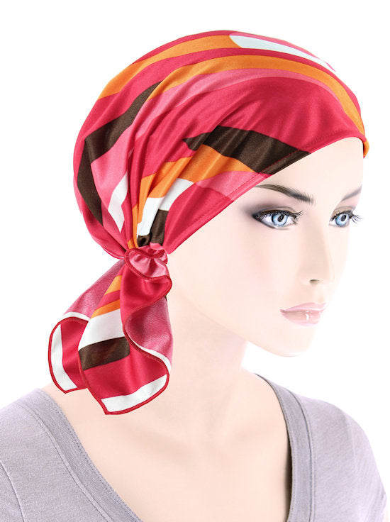 CE-BDNASCARF-904#The Shorty Scarf in Red Stripe