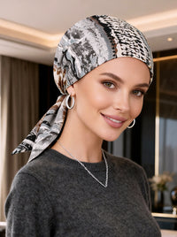 CFS-1148#Chemo Fashion Scarf Cape Cod Gray