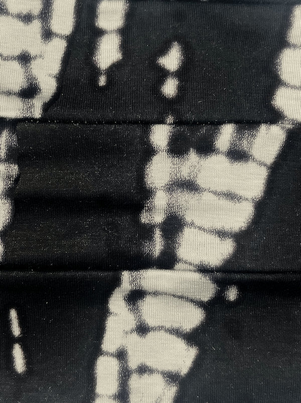 CKC-170#Chemo Cloche Cap in Black Taupe Tie Dye