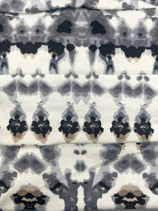 CKC-172#Chemo Cloche Cap in Gray Geometric