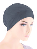 CE-CHEMOCAP-CHARCOAL#Chemo Cap Buttery Soft in Charcoal Gray