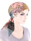 CFS-1167#Chemo Fashion Scarf Pink Floral Patchwork