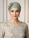JOSIE-RIBBEDSAGEGREEN#Josie Turban Ribbed Sage Green *Clearance/Final Sale*