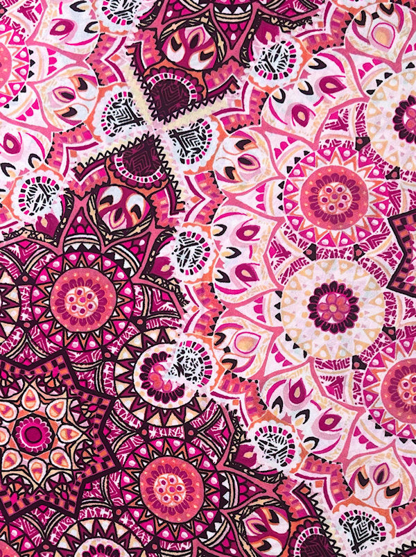 SHORTYSCARF-928#The Shorty Scarf Pink Medallion