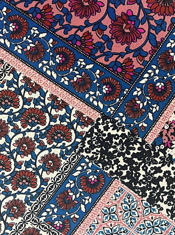 SHORTYSCARF-930#The Shorty Scarf Rosy Blue Floral