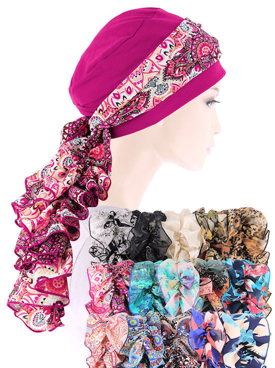 SASHRS4#Elegance Ruffle Headband Sash (15 pc set)