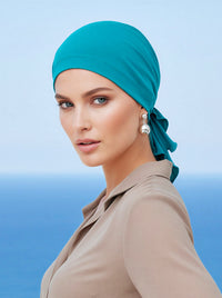 SHORTYBB-LTTEAL#Bamboo Shorty Scarf Light Teal