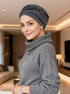 TWIST-SLATE#Twisty Turban in Buttery Soft Slate Gray
