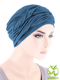 TWISTBB-INDIGO#Bamboo Twisty Turban in Indigo Blue