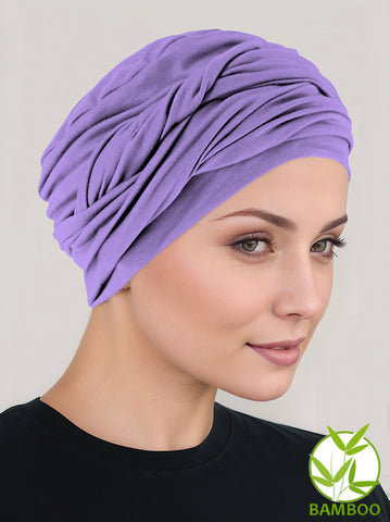 TWISTBB-LILAC#Bamboo Twisty Turban in Lilac