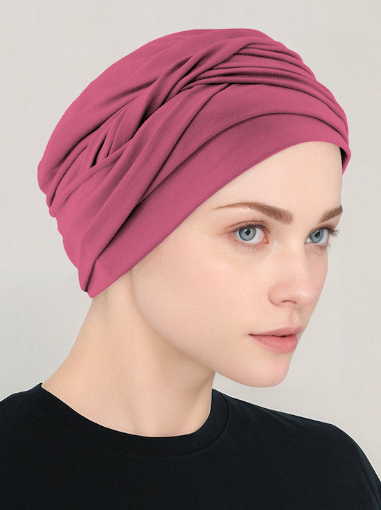 TWIST-ROSEPINK#Twisty Turban in Buttery Soft Rose Pink