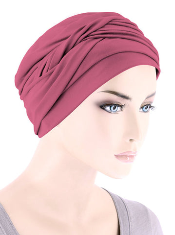 TWIST-ROSEPINK#Twisty Turban in Buttery Soft Rose Pink