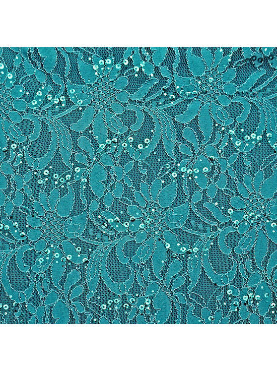 chemo beanie abbey cap in lace sequin turquoise 569b 