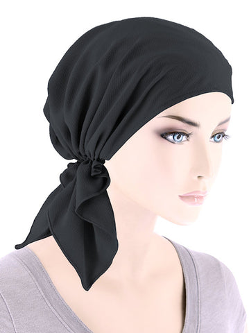CE-BDNASCARF-911#The Shorty Scarf in Solid Black