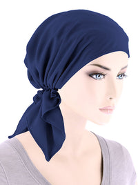 CE-BDNASCARF-914#The Shorty Scarf Solid Navy