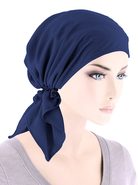 CE-BDNASCARF-914#The Shorty Scarf in Solid Navy