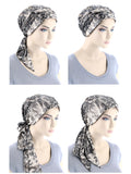 WPS-878#Head Wrap Scarf Brown Gold Shimmer