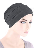 CKC-CHARCOAL#Chemo Cloche Cap in Charcoal Gray