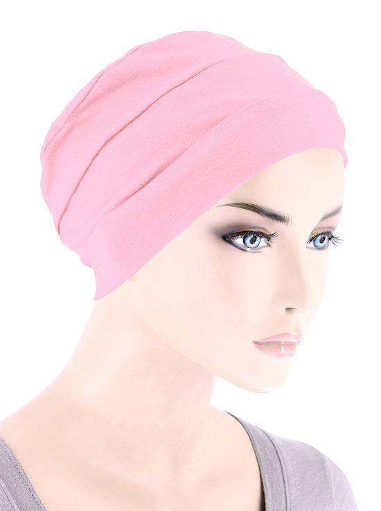 CKC-LTPINK#Chemo Cloche Cap in Light Pink